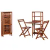 Image de vidaXL Mobilier de bistro pliable 3 pcs Bois d'acacia solide