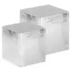Image de vidaXL Tables basses 2 pcs Argenté Aluminium