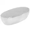 Image de vidaXL Table basse martelée Argenté 100x50x28 cm Aluminium