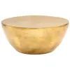 Image de vidaXL Table basse Aluminium martelé 70x30 cm Laiton