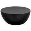 Image de vidaXL Table basse Aluminium martelé 70x30 cm Noir