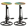 Image de vidaXL Tabourets de bar lot de 2 bois massif de récupération