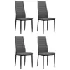 Image de vidaXL Chaises à manger lot de 4 gris clair tissu