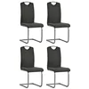 Image de vidaXL Eetkamerstoelen 4 st kunstleer grijs