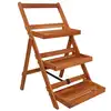 Image de vidaXL Support de jardinière à 3 niveaux 50x63x80 cm Acacia solide