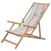 Image de vidaXL Chaise pliante en tissu et structure en bois multicolore