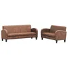 Image de vidaXL Ensemble de canapés 2 pcs Daim synthétique Marron
