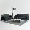 Image de vidaXL Ensemble de canapés 2 pcs cuir synthétique noir