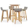 Image de vidaXL Ensemble à manger d'extérieur 5 pcs Bois d'acacia solide