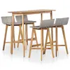 Image de vidaXL Ensemble à manger d'extérieur 5 pcs Bois d'acacia solide