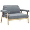 Image de vidaXL Canapé à 2 Places Tissu Gris Clair Mobilier de Salon Sofa Meuble