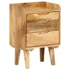 Image de vidaXL Table de chevet Bois de manguier massif 40 x 30 x 59,5 cm