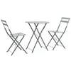 Image de vidaXL Mobilier de bistro 3 pcs Acier Gris