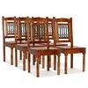 Image de vidaXL Chaises à manger lot de 6 bois massif classique
