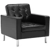 Image de vidaXL Fauteuil Noir 75x70x75 cm Similicuir