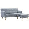 Image de vidaXL Canapé d'angle revêtement en tissu 171,5x138x81,5 cm gris clair