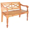 Image de vidaXL Banc Batavia 98 cm Bois d'acajou massif Marron clair