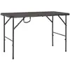 Image de vidaXL Table de jardin pliante Marron 120x60x74cm PEHD Aspect de rotin