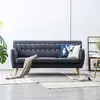 Image de vidaXL Canapé à 3 places Revêtement en tissu 172x70x82 cm Gris foncé