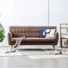 Image de vidaXL Canapé à 3 places revêtement en tissu 172x70x82 cm marron