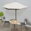 Image de vidaXL Parasol de balcon avec mât en aluminium Sable 270x144 cm Demi