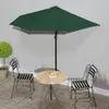 Image de vidaXL Parasol de balcon avec mât en aluminium Vert 270x144 cm Demi