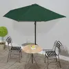 Image de vidaXL Parasol de balcon avec mât en aluminium Vert 300x155 cm Demi