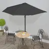 Image de vidaXL Parasol de balcon et mât en aluminium Anthracite 300x155cm Demi