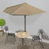 Image de vidaXL Parasol de balcon avec mât en aluminium Taupe 300x155 cm Demi