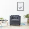 Image de vidaXL Fauteuil gris tissu