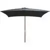 Image de vidaXL Parasol d'extérieur avec mât en bois 200x300 cm anthracite