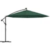 Image de vidaXL Parasol de jardin en porte-à-feux et lumières LED mât en métal