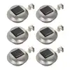 Image de vidaXL Lampe solaire à LED ronde d'extérieur 6 pcs 12 cm Blanc