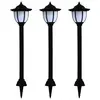 Image de vidaXL Lampe solaire à LED d'extérieur 3 pcs Noir