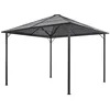 Image de vidaXL Tonnelle avec toit Aluminium 3x3 m Anthracite