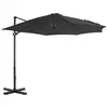 Image de vidaXL Parasol de jardin en porte-à-faux et poteau en aluminium