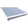 Image de vidaXL Tissu de remplacement pour auvent bleu et blanc 450x300 cm polyester
