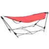 Image de vidaXL Hamac avec support pliable Rouge