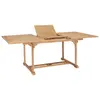 Image de vidaXL Table de jardin extensible 150-200x100x75 cm Teck solide