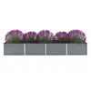 Image de vidaXL Lit surélevé de jardin Acier galvanisé 320x80x45 cm Gris
