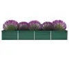 Image de vidaXL Lit surélevé de jardin Acier galvanisé 320x80x45 cm Vert