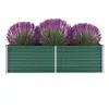 Image de vidaXL Lit surélevé de jardin Acier galvanisé 160x40x45 cm Vert