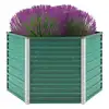 Image de vidaXL Lit surélevé de jardin Acier galvanisé 129x129x77 cm Vert