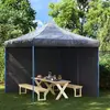 Image de vidaXL Paroi de tente de réception 2pcs fermeture éclair PE Anthracite