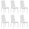 Image de vidaXL Chaises à manger lot de 6 blanc similicuir
