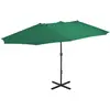 Image de vidaXL Parasol d'extérieur et mât en aluminium 460x270 cm vert