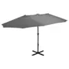 Image de vidaXL Parasol d'extérieur poteau en aluminium 460x270 cm anthracite
