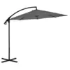Image de vidaXL Parasol de jardin en porte-à-feux avec mât en acier anthracite