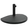 Image de vidaXL Socle demi-rond de parasol Polyrésine 15 kg Noir
