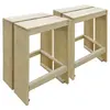 Image de vidaXL Tabourets de bar d'extérieur lot de 2 Pin imprégné